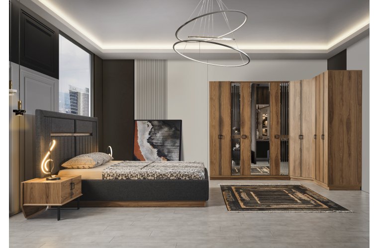 İznik Köşe Modüllü Yatak Odası Takımı